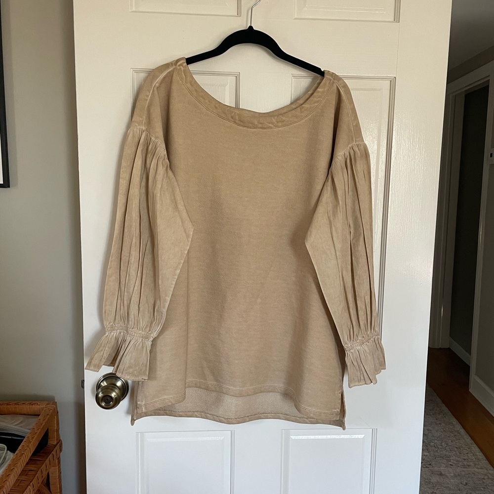 NWT Pilcro Mixed-Media Pullover